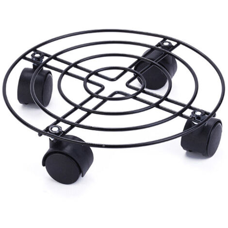 Support de plante en pot en fer robuste avec support de pot de fleur rond pour intérieur extérieur