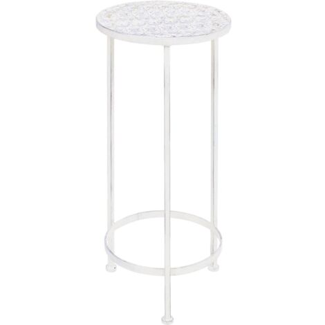 Support de plantes 3 pcs Style vintage Métal Blanc antique CFW430473