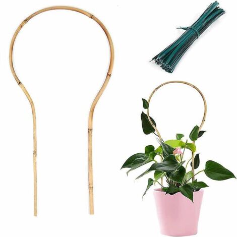 support De Plantes En Bambou En Forme De U - 40cm Pour Plantes Grimpantes D'intrieur, Support De Lierre, Treillis En Bambou Pour Plantes