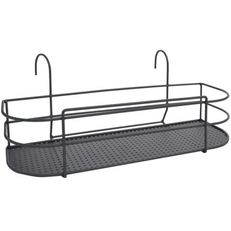 Support de plantes pour balcon et fenêtre anthracite 60 x 24,5 - Pf bac 19,5 cm