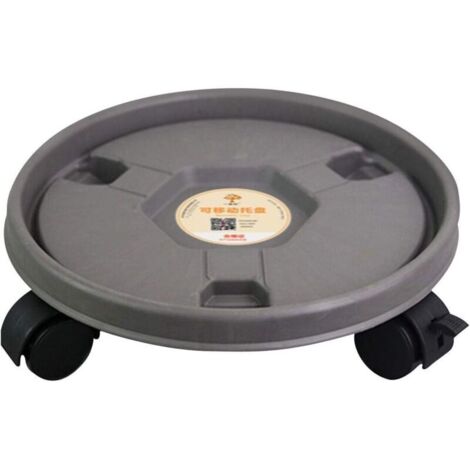 Support de plantes rond en pot sur roulettes, support de plantes mobile avec roues universelles pour intérieur et extérieur, maison, jardin
