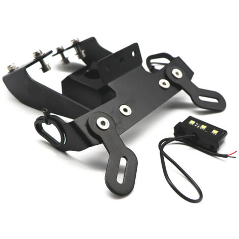 Support de plaque d'immatriculation arrière court avec éclairage, adapté aux modifications des motos Yamaha MT-09 et FZ-09.