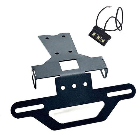 Support de plaque d'immatriculation arrière et clignotants pour noir