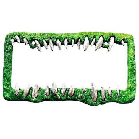Support de plaque d'immatriculation avec cadre et dents d'horreur B--