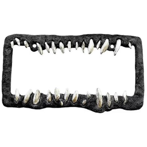 Support de plaque d'immatriculation avec cadre et dents d'horreur D--