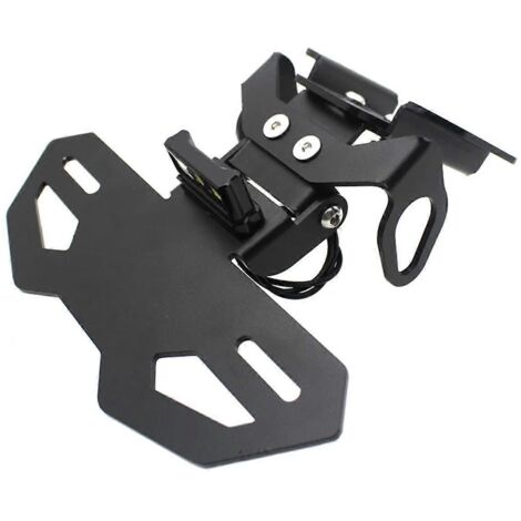 Support de plaque d'immatriculation avec cadre LED et suppression du filtre à air arrière, compatible avec les motos YZF R7, MT07 et FZ-07.