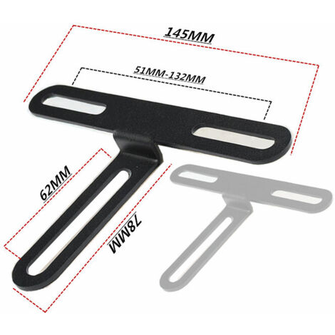 Support de plaque d'immatriculation compatible avec les garde-boue arrière Niu UQI+U2 et Ninebot MAX/C90/F90.