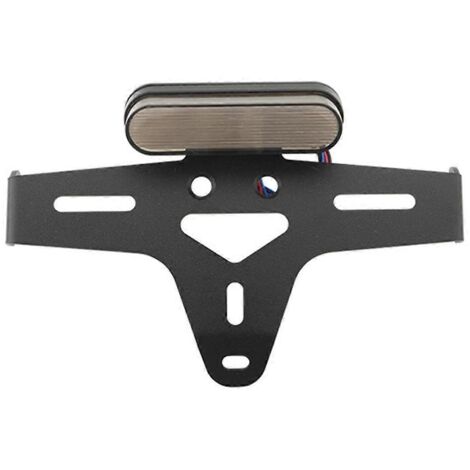 Support de plaque d'immatriculation de moto, fixation arrière, noir