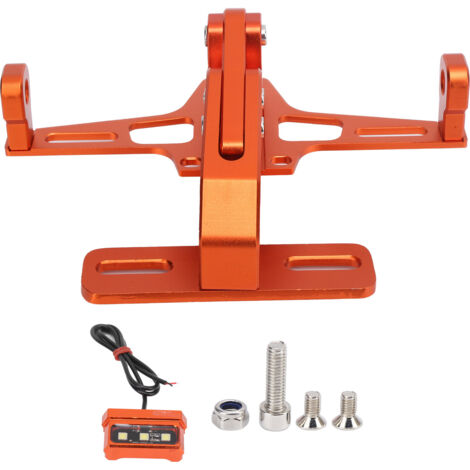 Support de Plaque D'immatriculation de Moto, Support de Plaque D'immatriculation Arrière de Moto avec Remplacement de Lampe Orange pour Kawasaki Ninja 1000 KX