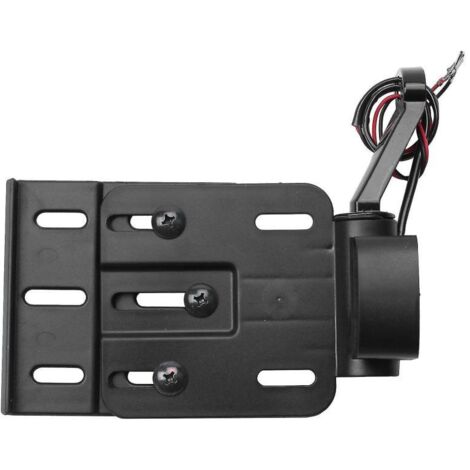 Support de plaque d'immatriculation latéral télescopique pliable avec éclairage LED noir