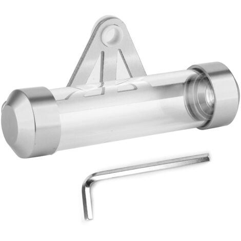 Support de plaque d'immatriculation moto - Cylindre de rangement argenté