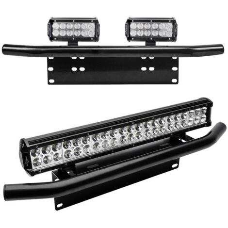 Support de plaque + Fixation LED Spot - Pare-buffle Aluminium