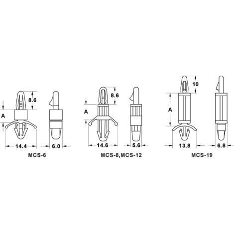 Support de platine TC-MCS6203 TRU COMPONENTS 1593466 Polyamide Écartement 6 mm 1 pc(s) S021881