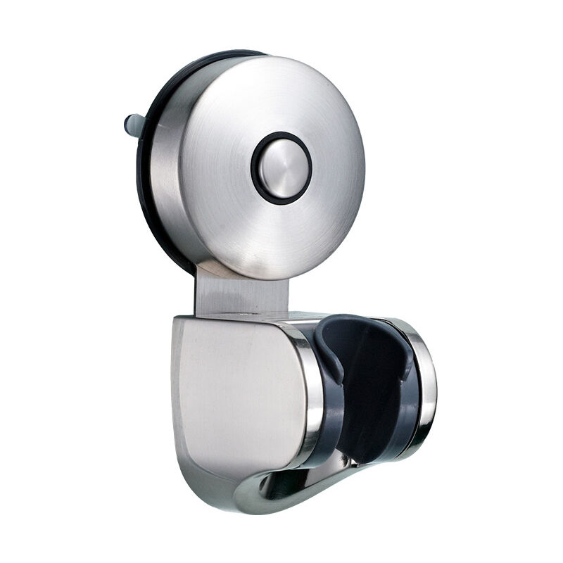 Support de pomme de douche – Support de pomme de douche à ventouse en acier inoxydable, 4 angles réglables