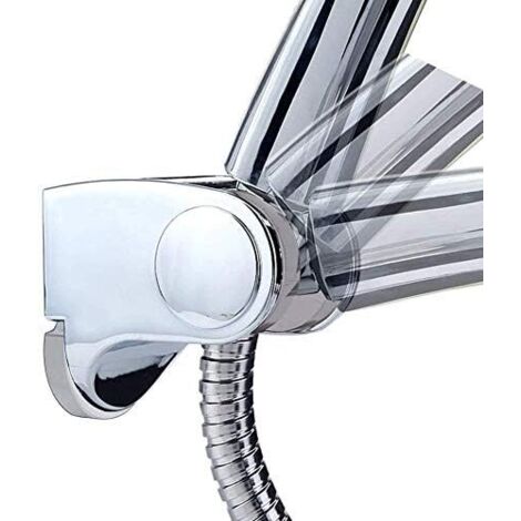 Support de pommeau de douche à ventouse, conception auto-ventouse pour une installation facile, support réglable en hauteur permettant une inclinaison jusqu'à 45°, idéal pour le chrome