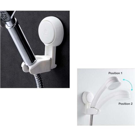 Support de pommeau de douche à ventouse réglable sans perçage, support de pommeau de douche à ventouse