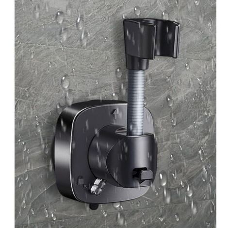 Support de Pommeau de Douche à Ventouse Rotatif 360° Sans Perçage, Réglable Universel Charge 10 kg Installation Facile en Quelques Secondes