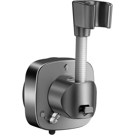 Support de pommeau de douche à ventouse, rotatif à 360°  Sans perçage  Réglable  Charge maximale : 10 kg  Installation facile en quelques secondes  Support antidérapant et résistant à la rouille
