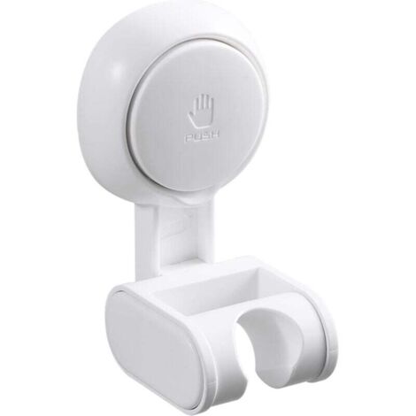 Support de pommeau de douche à ventouse sans perçage, étanche et réglable en hauteur, support de pommeau de douche pour salle de bain, grand angle réglable, blanc
