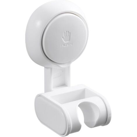Support de pommeau de douche à ventouse sans perçage, étanche et réglable en hauteur, support de pommeau de douche pour salle de bain, grand angle réglable, blanc