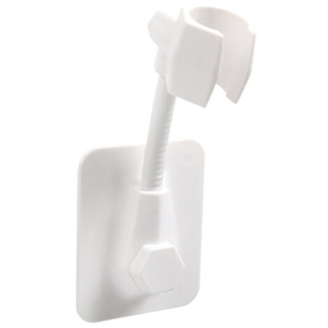 Support de pommeau de douche auto-adhésif portatif (1 pièce, blanc)