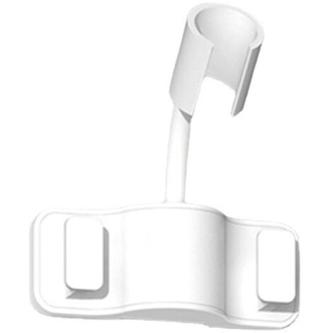 Support de pommeau de douche blanc, créatif et réglable à 360° (1 pièce)