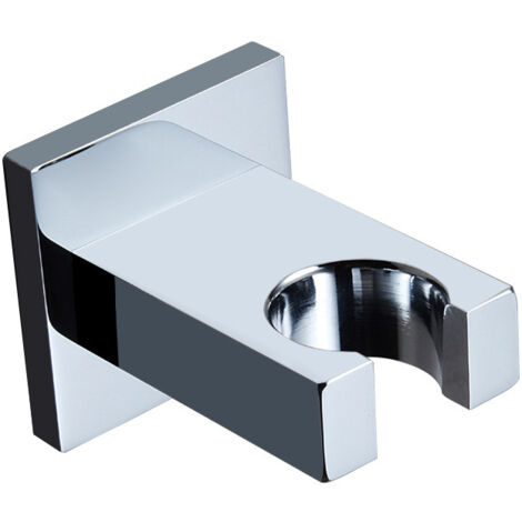 Support de pommeau de douche carré sans arrivée d'eau, chromé, noir, or, cuivre, fixation