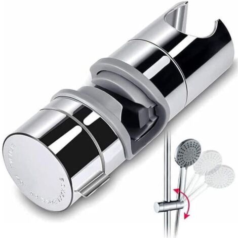 Support de pommeau de douche - Compatible avec les barres de douche - Taille ajustable 20-25 mm - Matériau ABS - Accessoires pour pommeau de douche