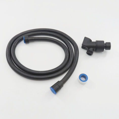 Support de pommeau de douche de style américain avec boule en cuivre, finition noir mat  douille à trois voies de style américain  support de bras de douche de style américain  support mural pour tuya