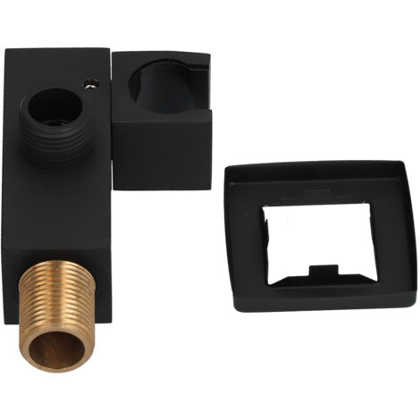 Support de pommeau de douche en cuivre, pivotant et réglable, noir mat