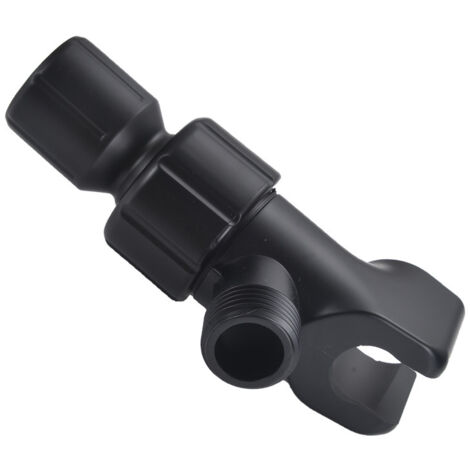 Support de pommeau de douche mural réglable en acier inoxydable noir mat