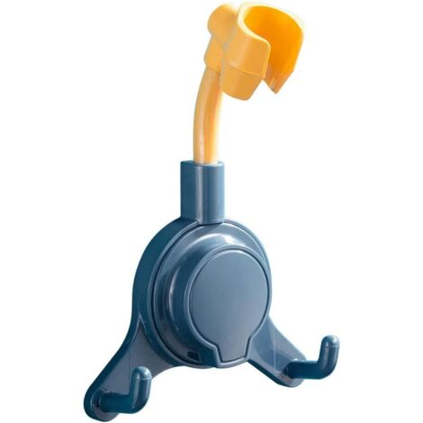 Support de pommeau de douche mural, ventouse amovible, pivotant et réglable pour flexible de douche standard.