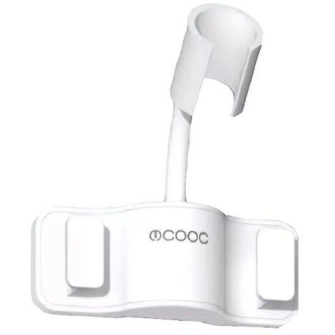 Support de pommeau de douche réglable blanc de style nordique minimaliste avec base de rangement murale