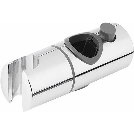 Support de pommeau de douche réglable de 25 mm pour barre coulissante, pince de rechange pour salle de bain, support de pulvérisateur rotatif à 360 degrés, douille de siège à bouton.--Lefou