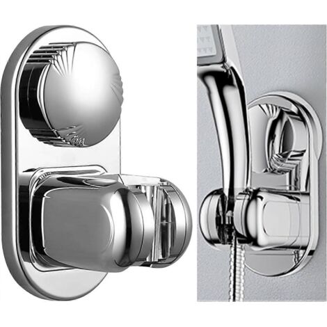 Support de pommeau de douche réglable en angle (lot de 2), support de douche pivotant et réglable, support de pommeau de douche à ventouse pour douchette, support mural pour pommeau de douche