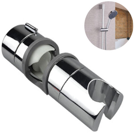 Support de pommeau de douche réglable pour barre de douche coulissante, support universel pour barre de douche coulissante de 18 à 25 mm de diamètre extérieur, pince de remplacement pour douchette de 