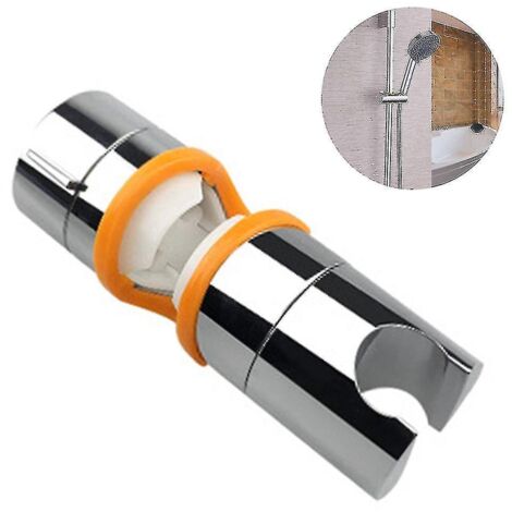 Support de pommeau de douche réglable pour barre de douche coulissante, support universel pour rail de 18 à 25 mm de diamètre extérieur, fixation par pince pour barre de douche coulissante, remplaceme