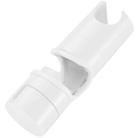 Support de pommeau de douche réglable universel pour rail de 20 à 25 mm de diamètre extérieur, fixation par pince coulissante, remplacement pour barre de douche, support de douche rotatif à 360°, blan
