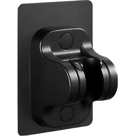 Support de pommeau de douche sans perçage - Adhésif puissant - Angle réglable -Noir