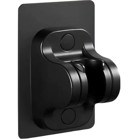 Support de pommeau de douche sans perçage - Adhésif puissant - Angle réglable -Noir
