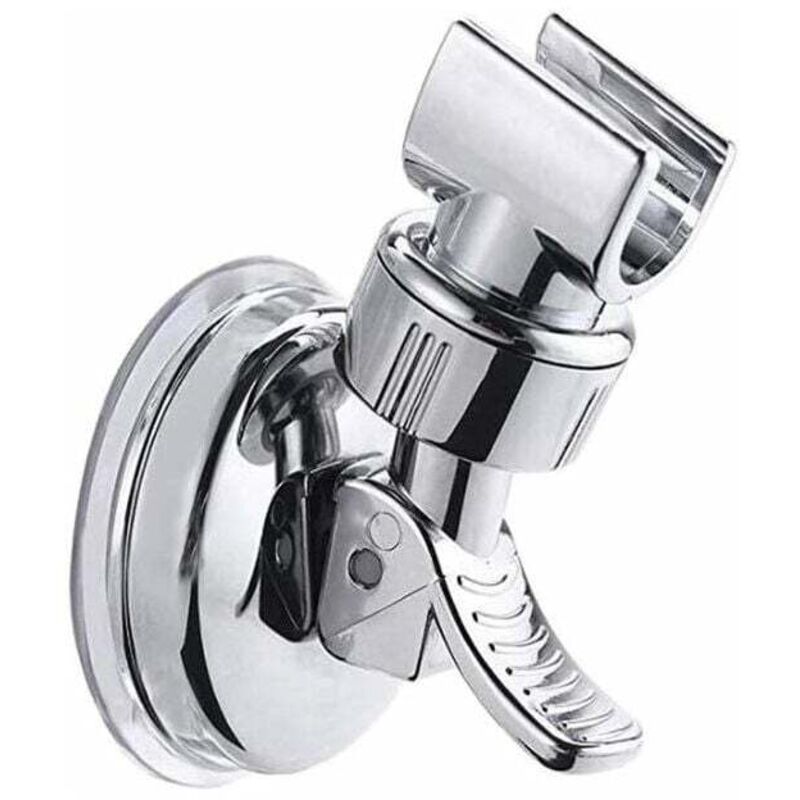 Support de pommeau de douche Support de pommeau de douche à ventouse amovible Support de pommeau de douche sans perçage avec chrome poli pour salle