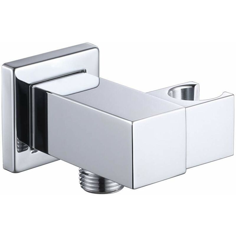 Ahlsen - Support de pommeau de douche Support de pommeau de douche en laiton carré argent