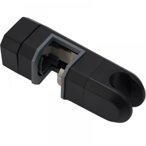 Support de pommeau de douche universel 15 mm-30 mm chromé pour barre de douche réglable(noir)