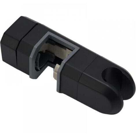 Support de pommeau de douche universel 15 mm-30 mm chromé pour barre de douche réglable(noir)