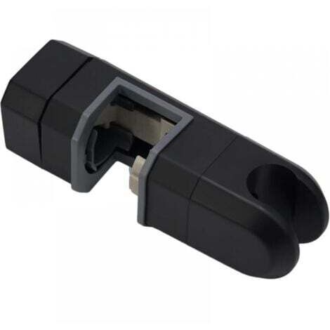 Support de pommeau de douche universel 15 mm-30 mm chromé pour barre de douche réglable(noir)