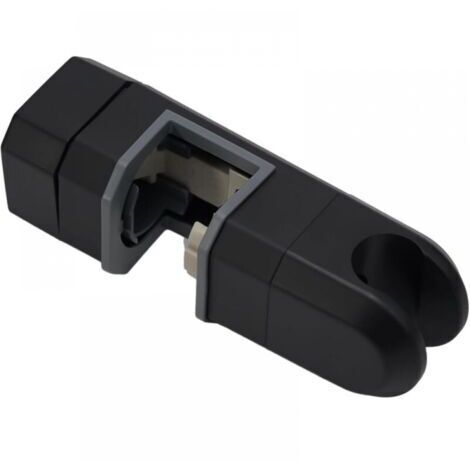 Support de pommeau de douche universel 15 mm-30 mm chromé pour barre de douche réglable(noir)