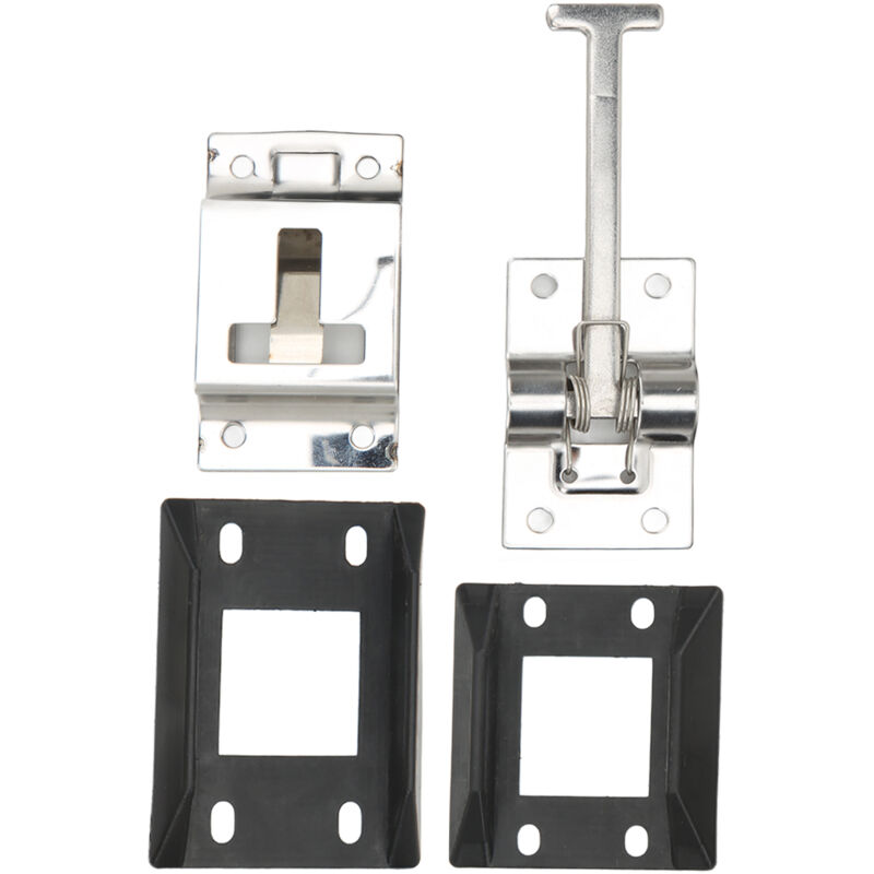 Ineasicer - Support de porte de remorque avec loquet en t en acier inoxydable 316, très résistant, universel pour les remorques de voyage en vr