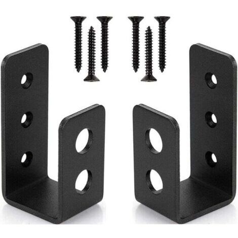 Support de porte en acier robuste 2-Pack pour portes 2 x 4, barre de sécurité en U