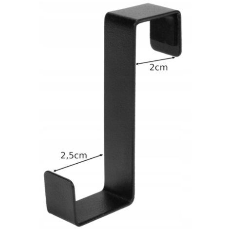 Support de porte et d'armoire Niko 2 pièces noir