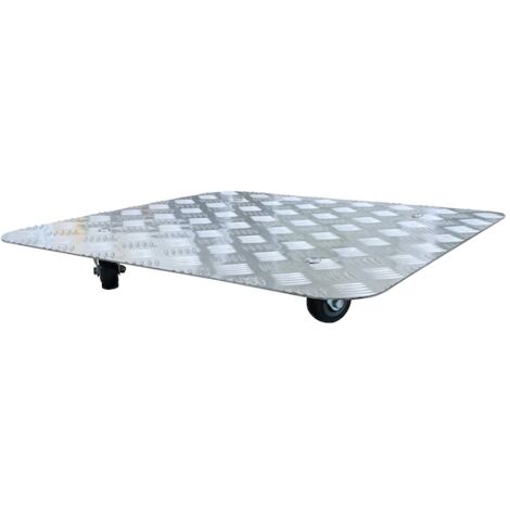 Support de pot - aluminium - à roulette - 40x40 cm Jany